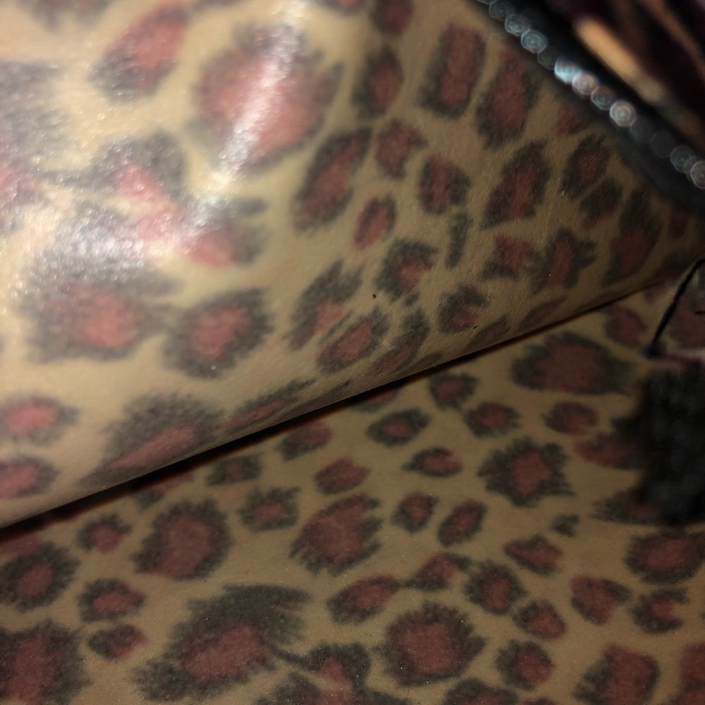 Leopard Print Small Makeup / Cosmetics Bag / Clutch, New Without Tags - Picture 8 of 8